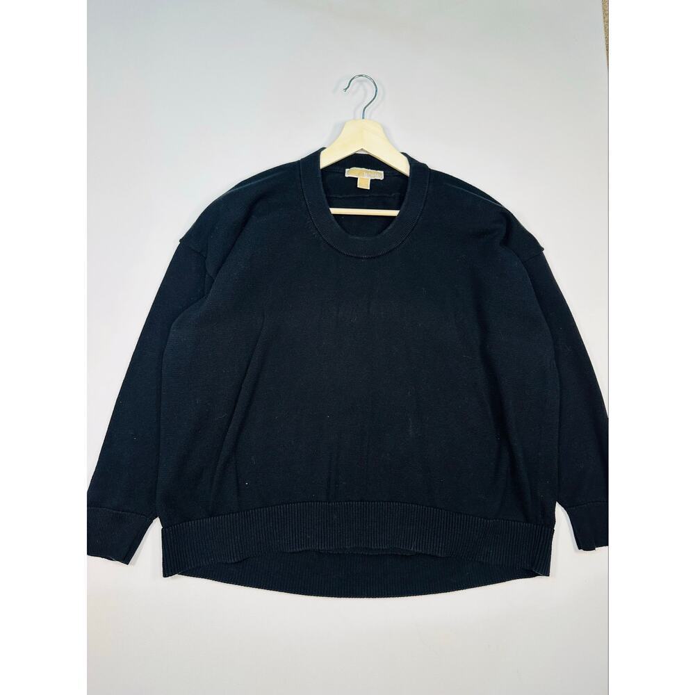 MICHAEL Michael Kors Crewneck Oversized Cotton Blend Pullover Sweater Size Large